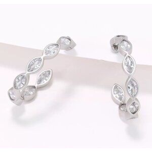 FREIDA ROTHMAN Sterling Silver Amazonian Allure Marquise Earrings